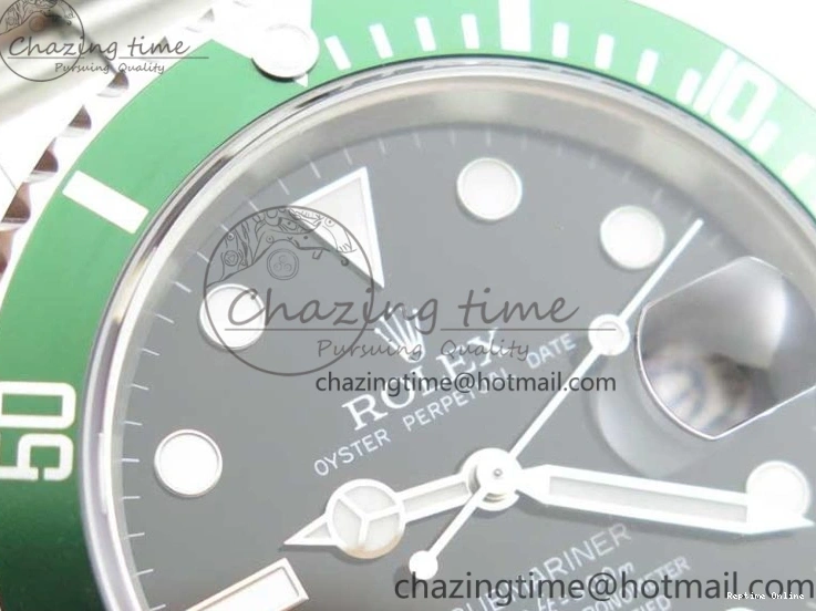 0512 Neat Submariner 16610 LV Green No Rehaut Engraving 904L Steel ARF1:1 Best Edition on SS Bracelet SH 2955